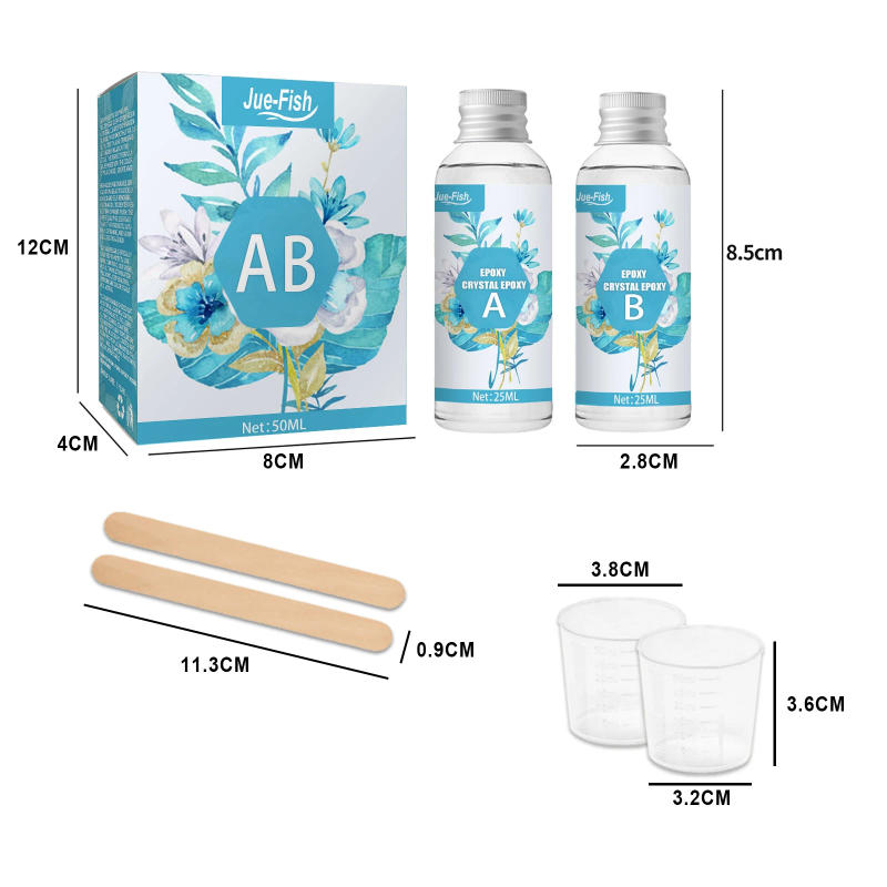 Description Picture 3 of itemClear 1:1 Epoxy Resin Glue High Adhesive Crystal Hardener DIY Epoxy Resin Jewelry Making Accessories 2 Bottles AB Resin Glue