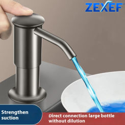 ZEXEF Soap Dispenser for Kitchen Sink Built in Sink Soap Dispenser Countertop Soap Dispenser Pump Kitchen Supplies