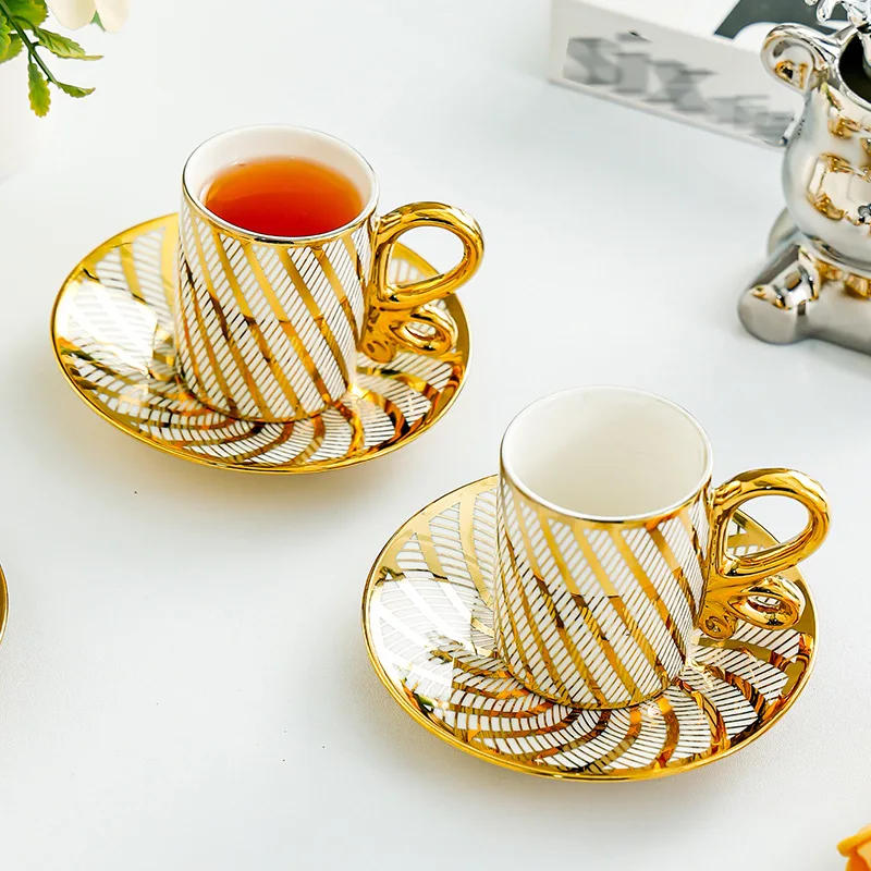 Description Picture 4 of itemCoffee Cup Set Ceramic Coffee Cup Saucer Set European Luxury Home Afternoon Tea Cup