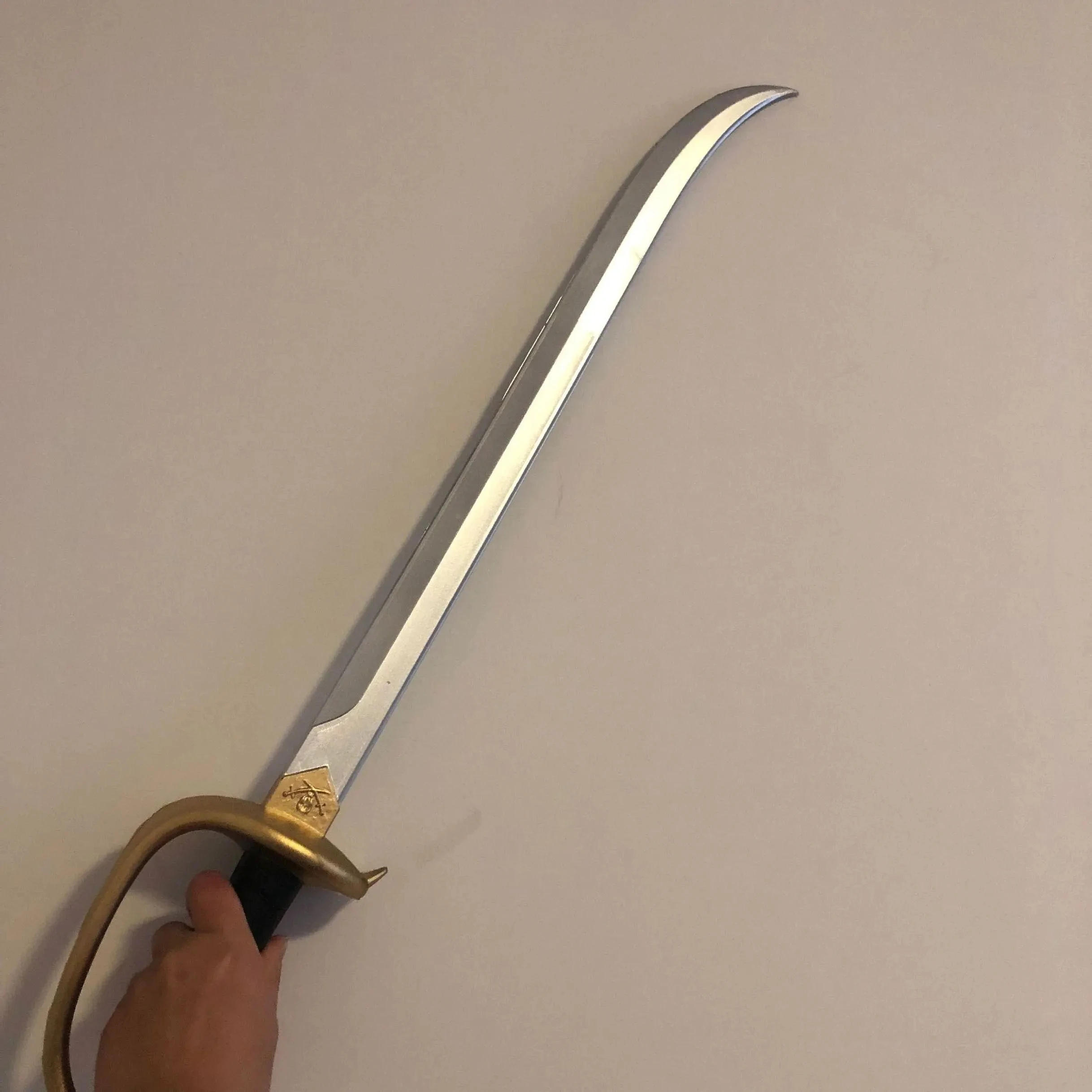 Description Picture 4 of item1:1 Cosplay Thunder Knife Pirate Captain Sword Sacrifice Knife Sword Prop Role Cos Pirate Ghost Knife PU Weapon Model Toy 76cm