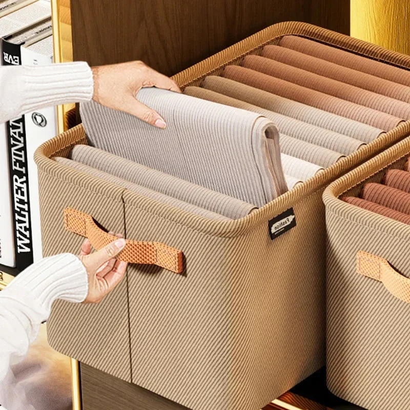 Description Picture 3 of itemThicken Clothes Organizer Pants Sweater Storage Cabinets Drawers Organizer Jeans Storage Box Wardrobe Clothes Storage Organizers