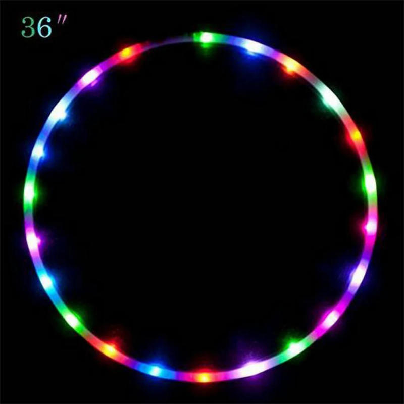 Description Picture 4 of itemLED Colorful Fitness Circle Sport Hoop Loose Weight Home Indoor Removable Multi-Color Sports Hoop Gym Fitness Equipments