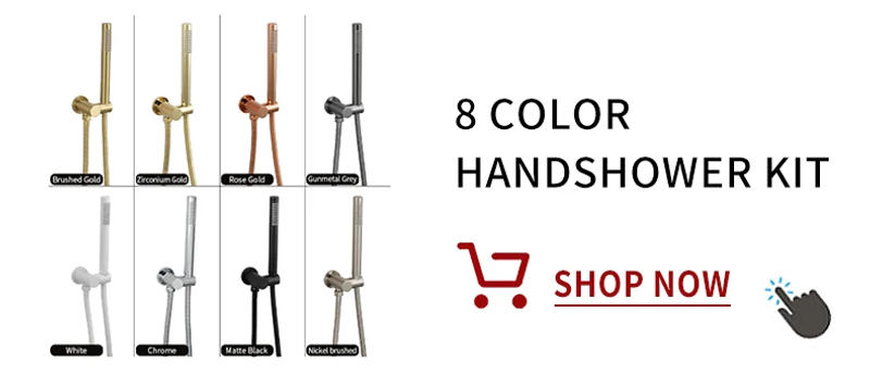 Description Picture 3 of itemBrass Handheld Shower Head Brushed Golden Hand Held Shower Sprayer Nickel Bath Sprinkler Matte Black Rose Gold Handshower Chrome