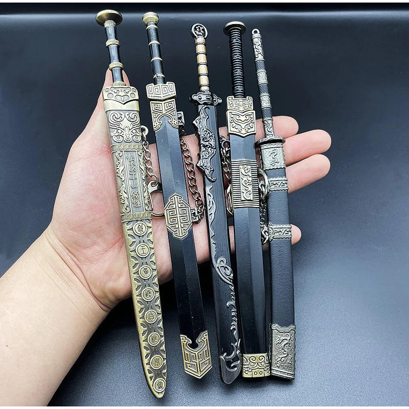 Description Picture 3 of itemNew Fake Sword Miniatures Retro Mini Knives Metal Prop Chinese Decoration For Home Bedroom Living Room Ornaments Accessories