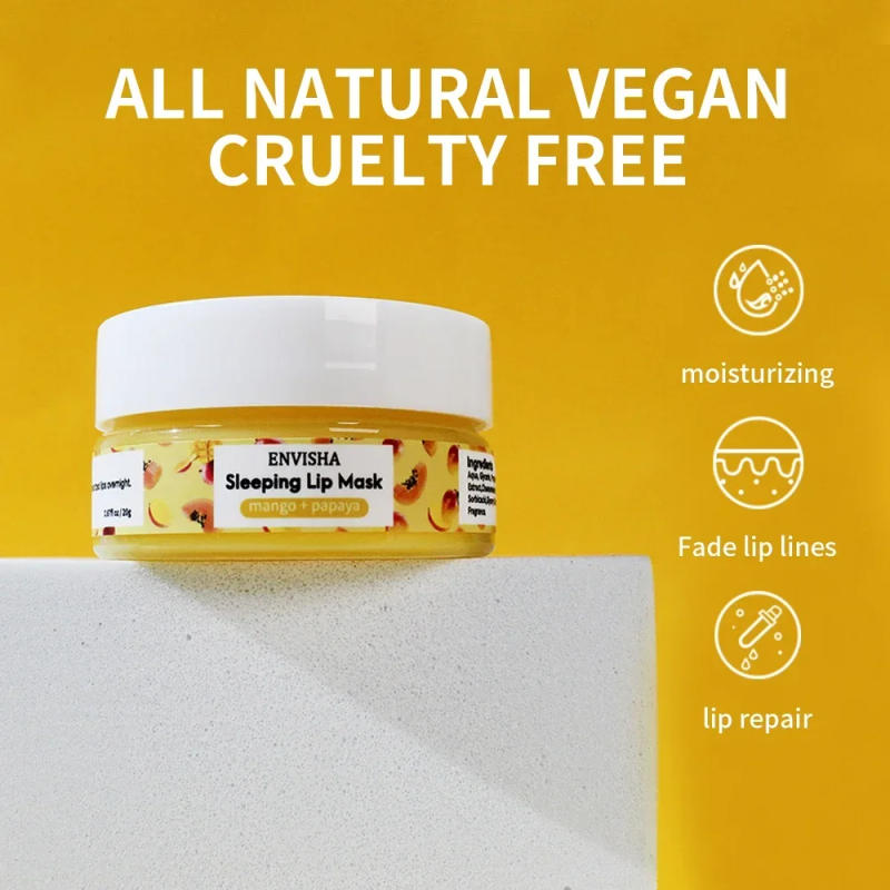 Description Picture 6 of itemLip Mask Sleeping Maintenance Moisturizing Fade Lines Nourishing Balm Skin Care Beauty Health Exfoliating Anti Drying Peach 20g