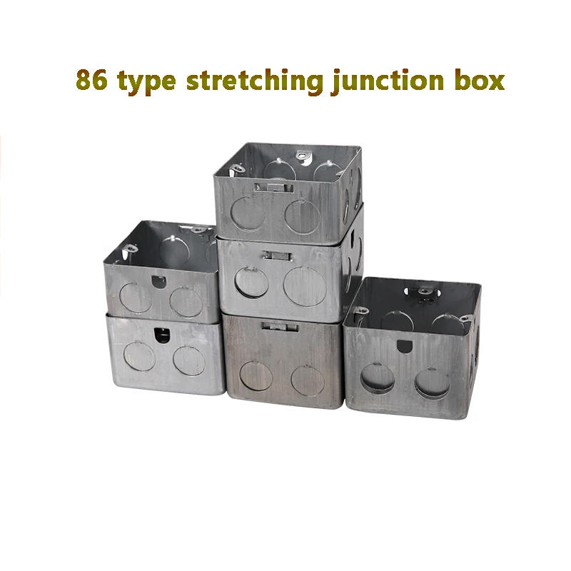 Description Picture 2 of item86 Type Metal Concealed Mounting Project Box Wall Switch Wiring Galvanized Junction Boxes Heightening and Thickening