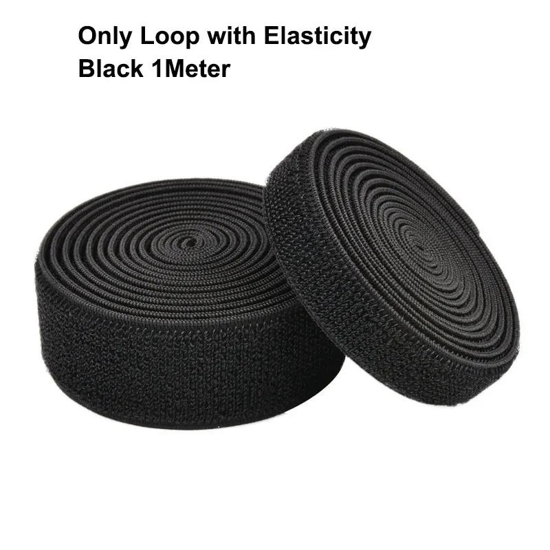Description Picture 5 of item20/25/30/38/50/100mm Elastic Hook and Loop Fastener Tape Nylon Elastic Band No Adhesive Loop Strips For DIY Sewing 1M