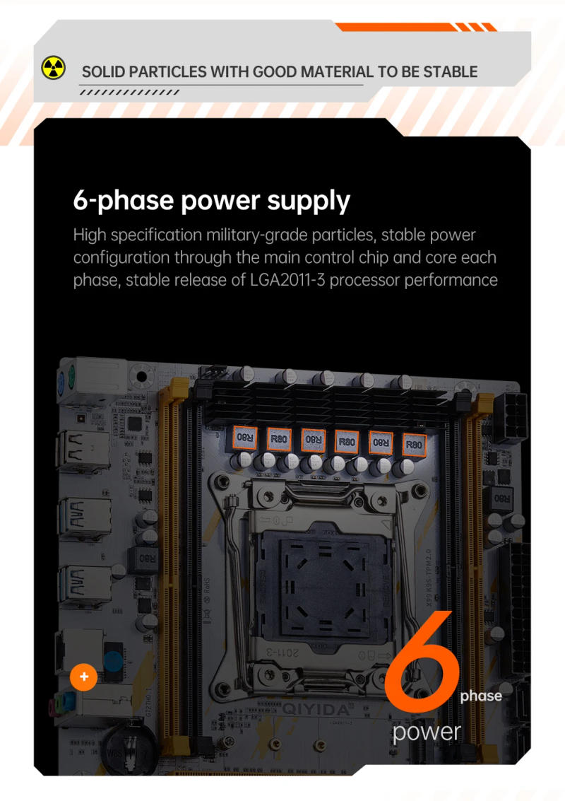 Description Picture 5 of itemQIYIDA X99 Motherboard LGA 2011-3 Set Kit Xeon E5 2680 V4 CPU Processor 32G=2*16G DDR4 REG ECC RAM Memory NAME M.2