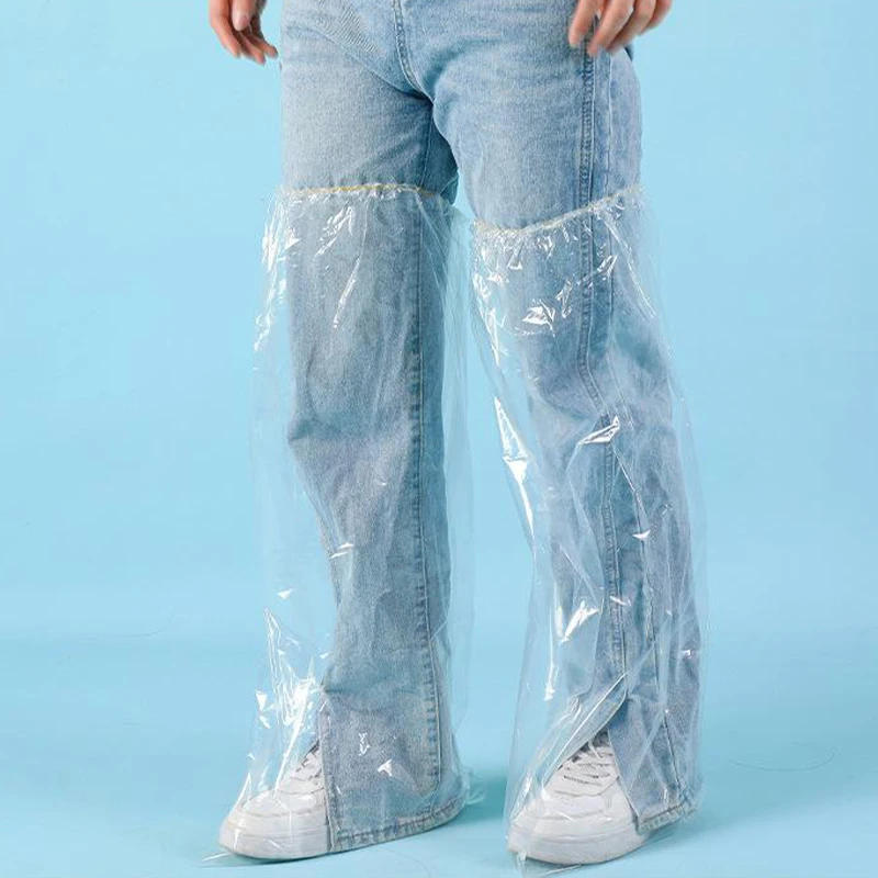 Description Picture 5 of item1pair Disposable PE Plastic Waterproof Shoe Cover Protective Shoe Covers Wholesale Rain Shoe Cover Rain Boot Cover Waterproof