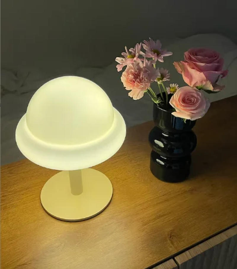 Description Picture 4 of itemGlass Table Lamp Post Modern Minimalism Atmosphere Bedroom Decorative Tricolor Variable Home Decor Accessories Led Night Light