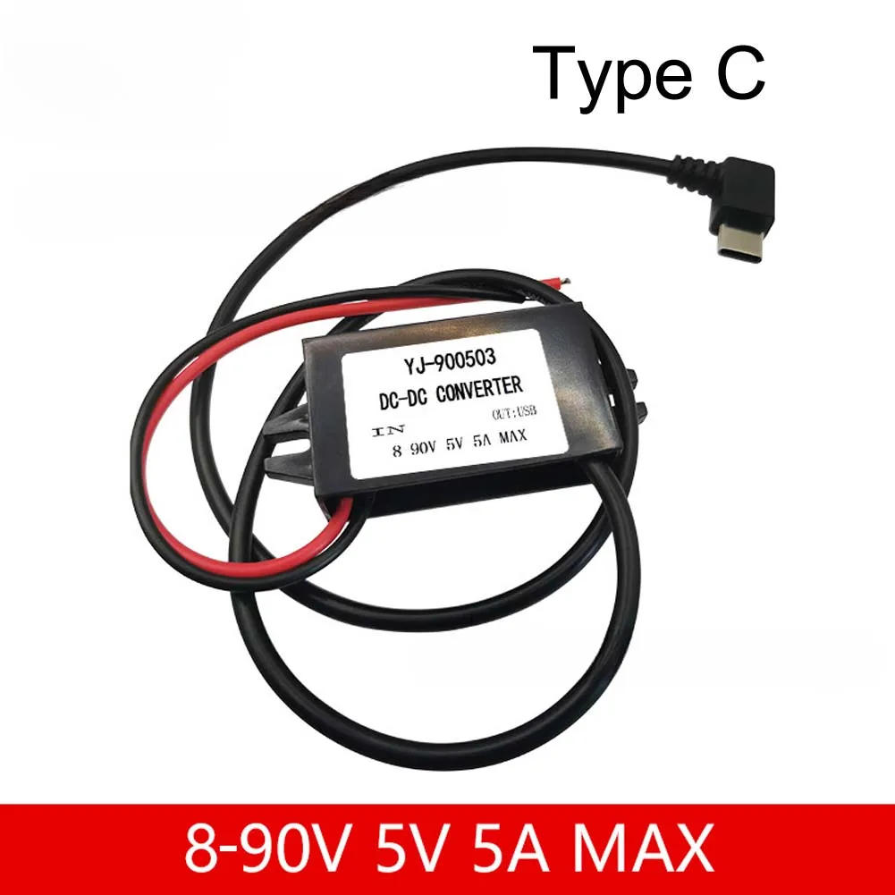 Description Picture 3 of itemDC 8V 12V 24V 48V 60V 90Vto 5V 5A  DC Step Down Converter 25W USB  C Micro Buck Power Supply Mobile Phone Charging