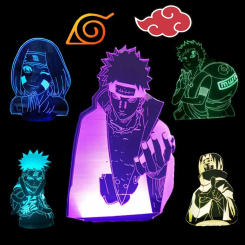 Cartoon Theme 3D Table Lamp 7-color Toy Lamp USB Uzumaki Cartoon Children's Gift ANIME Character Atmosphere LED Night Light