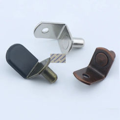100Pcs Steel L Shaped Peg Pin Rubber Sleeve Wooden Glass Shelf Bracket Support Red Bronze Nickel