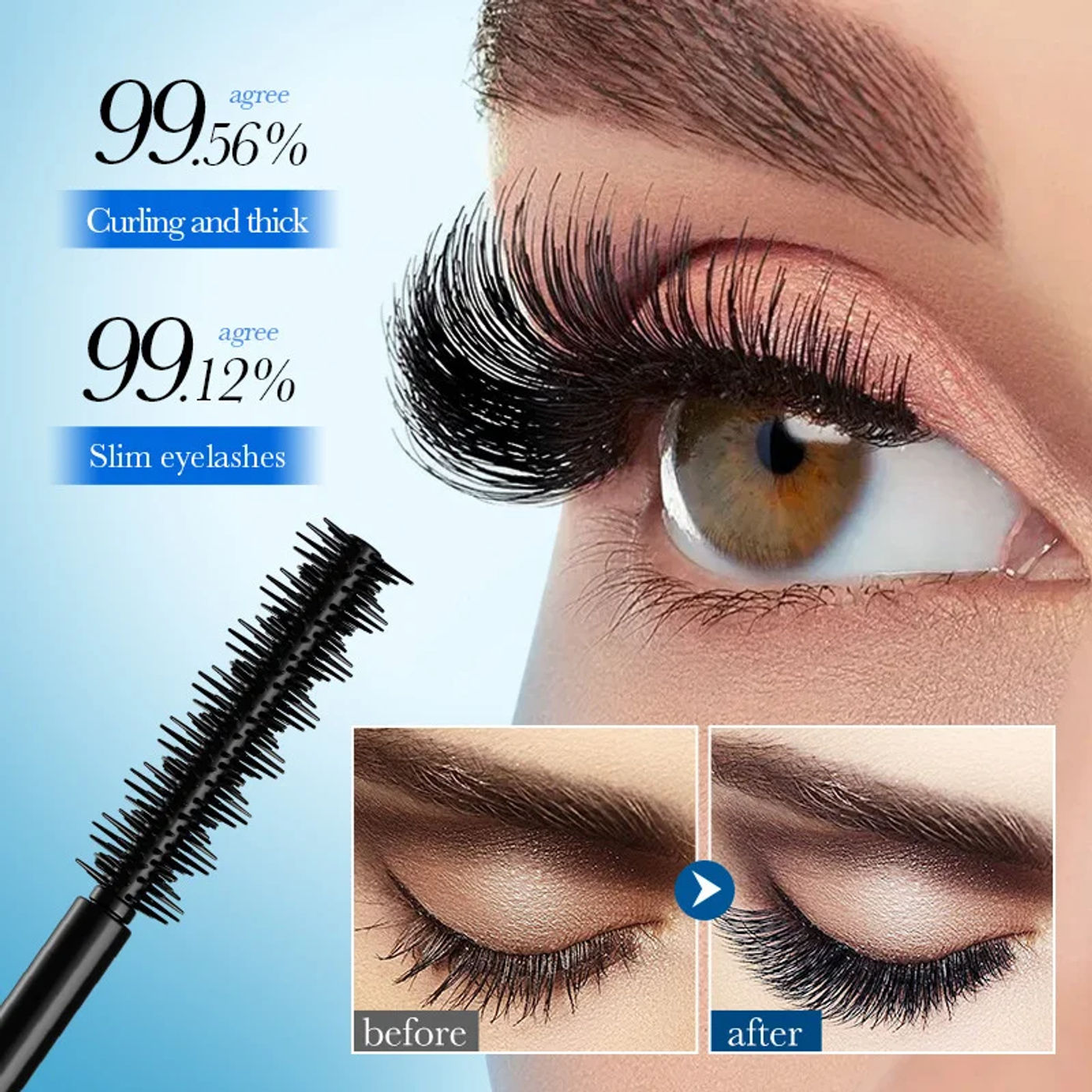 Description Picture 2 of itemMascara Lash Curling Volume Lashes Thickening Eyelash Lengthening Black Eyelash Mascara Brows Soft Flexible Hold Waterproof Lash