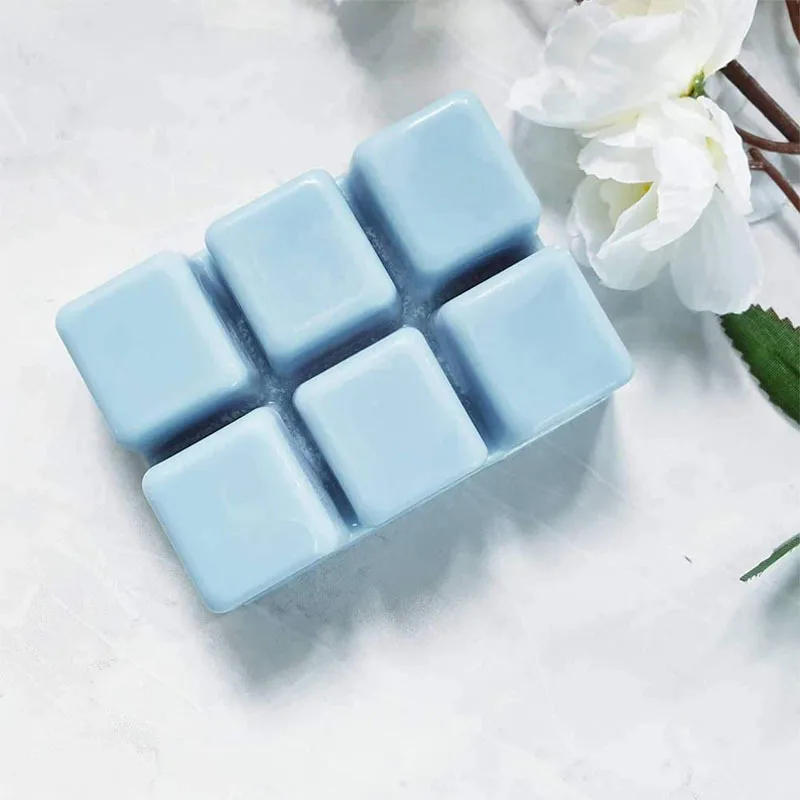 Description Picture 5 of item50pcs Wax Melting Clam Shell Mold Square, 6 Cavity Clear Plastic Cube Tray DIY Candle Container For Candle Making And Soap