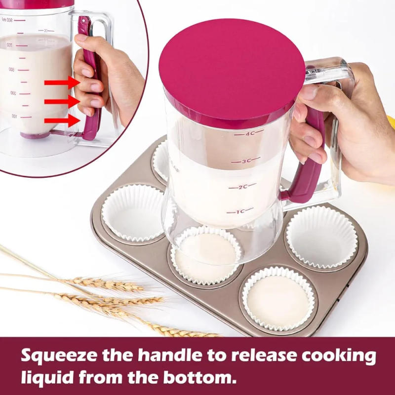 Description Picture 6 of itemPancake Batter Dispenser Batter Separator Bakeware Kitchen Tool for Pancakes Cupcake Waffle Muffin Mix Crepe Cake Baking Supplie