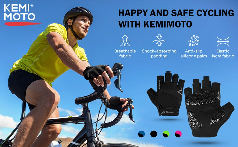 Description Picture 2 of itemCycling Gloves Full / Half Fingers Moto Bike Shockproof Breathable MTB Road Bicycle Short Gloves Men Women Sports Motocross