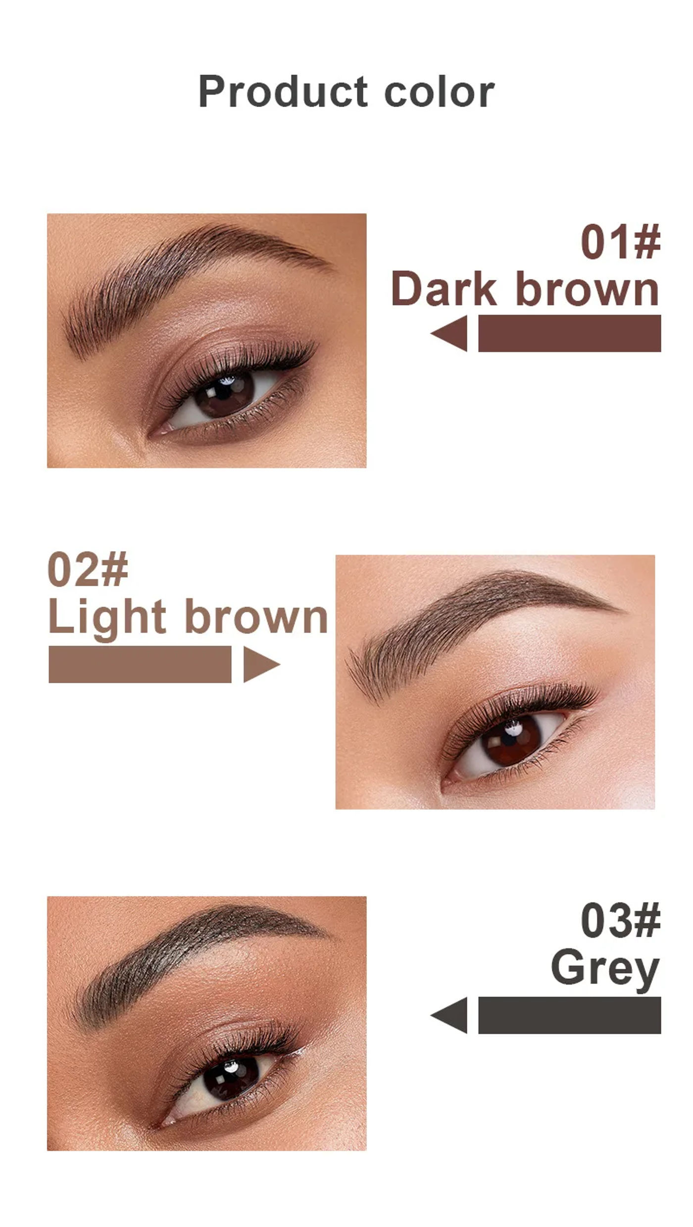 Description Picture 5 of itemWaterproof Peel-off Eyebrow Gel Natural Black/Brown Tint Lasting Eye Brow Enhancer Liquid Makeup Easy Tear Wear for Eyebrows