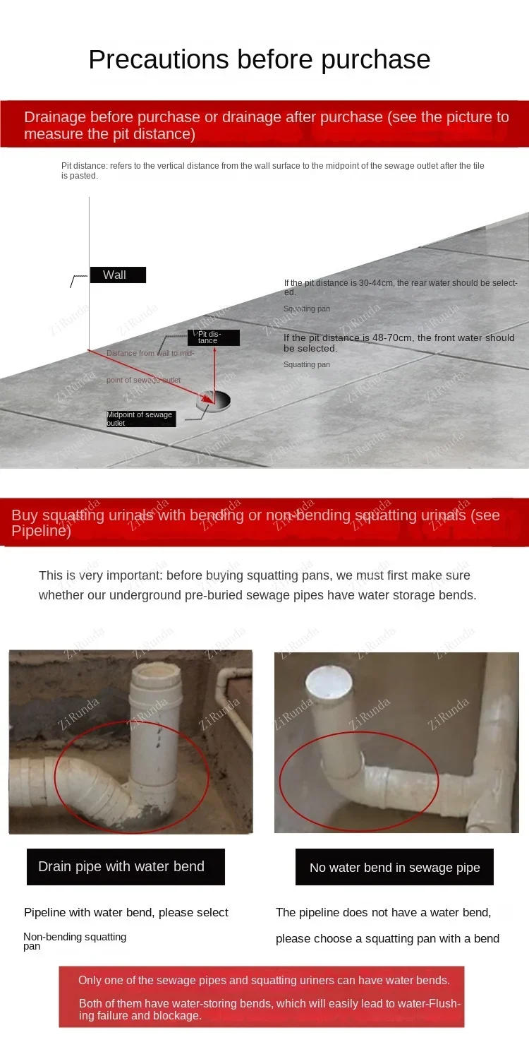 Description Picture 2 of itemL Household Ceramic Squatting Pan Flushing Cistern Whole Set Potty Chair Style Toilet Squat Toilet