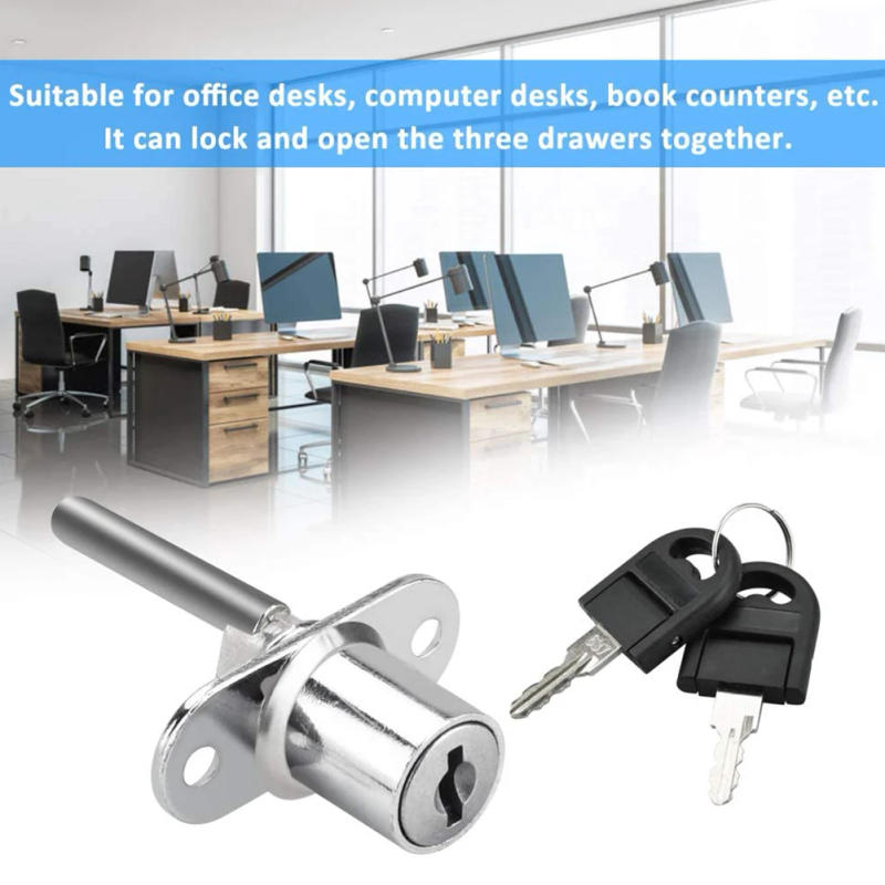 Description Picture 2 of itemFor Cabinet Bookcase Triple Interlock Drawer Lock New 1 Set 100% Original High Quality With 2 Keys Home Hardware