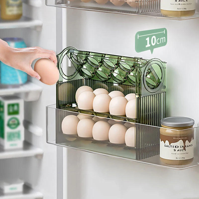 Description Picture 5 of itemEgg Storage Box Refrigerator Organizer Food Containers Egg Fresh-keeping Case Holder Tray Dispenser Kitchen Storage Boxes