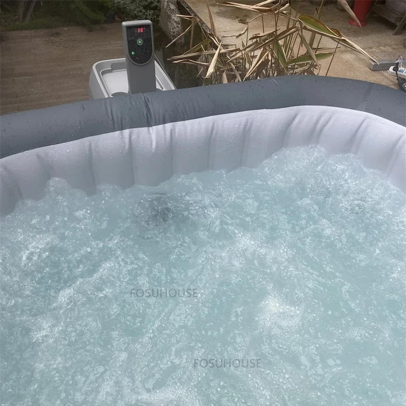 Description Picture 3 of itemModern Constant Temperature Heating Bathtub Athroom Fixture Whirlpool Inflatable Bathtubs Household Outdoor Seat Bath Adults