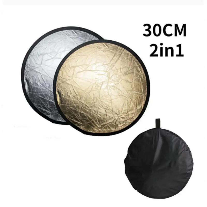 Description Picture 2 of itemCamllite 60cm Reflector 2 In 1 Collapsible Silvery Golden Studio Camera Flash Photo Disc Diffuers Reflector Photography