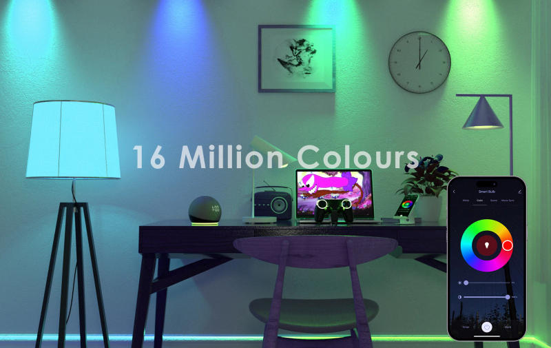 Description Picture 3 of itemTuya Wifi/Bluetooth Smart Light Bulb B22 9W Bayonet Led Bulb with colour changing Light Compatible with Echo Alexa Google Home