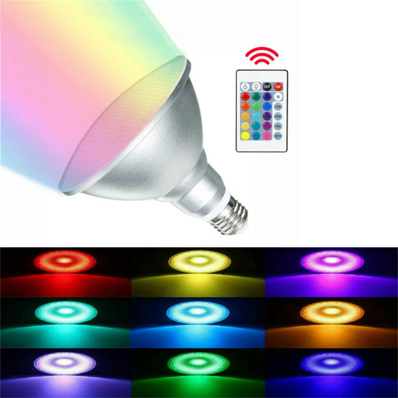 Description Picture 6 of itemMulticolor LED PAR Lamp 15/25W PAR38 PAR30 COD PAR Light Dimmable RGB E27 85-265V LED Spotlight Bulb Flood Lamp Remote Control