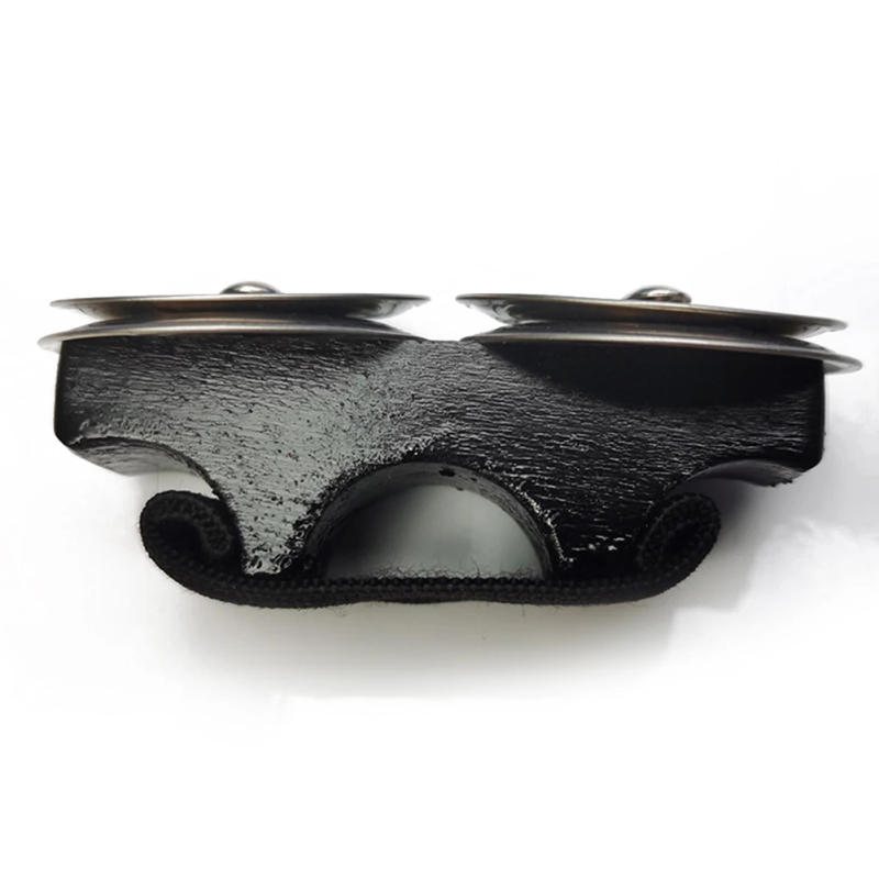 Description Picture 2 of item1pc Finger Jingles Tambourine Nickel-plated Steel Jingles Handheld Percussion For Cajon Hand Drum Percussion Accessories