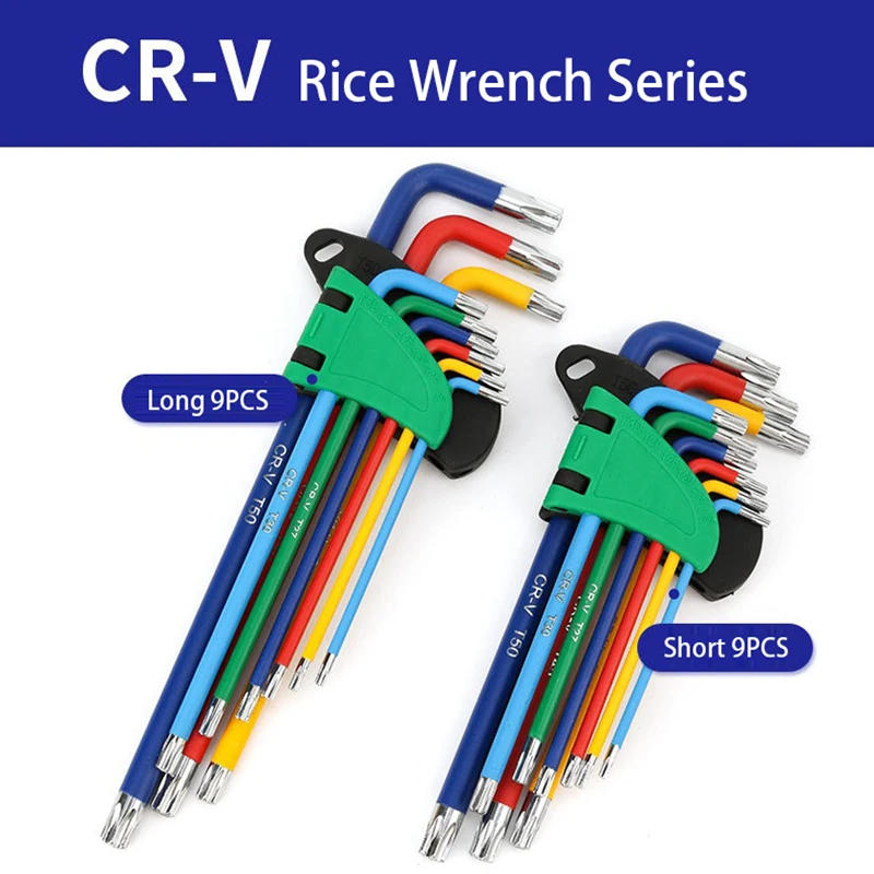 Description Picture 3 of itemAllen Key Set L Wrench Kit For Allen Screw 9PCS Long Arm Hex Key Set 1.5mm To 10mm Hexagon Spanner Hand Tools For Bicycle Repair