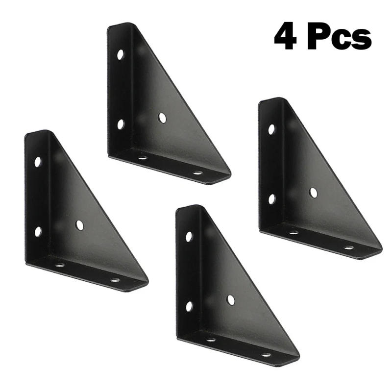 Description Picture 4 of item4pcs Angle Corner Brackets Fasteners Heavy Protector Right Triangular Angle Corner Stand Supporting Cabinet Furniture Hardware
