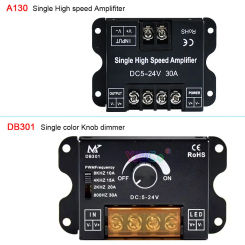 5V~24V Single color led strip controller switch monochrome Knob dimmer,30A Single High speed Amplifiter power Signal Repeater
