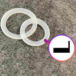 L Shaped 19 25 32 38 40 51 63 76 102mm VMQ Seal Gasket Replacement For 1.5" 2 -4" Tri Clamp Sight Glass Dipoter Homebrew