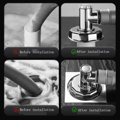 Washing Machine Floor Drain Universal Sewer 2-in-1 Anti Overflow and Anti Odor Drainage Pipe Electroplated Floor Drain Joint