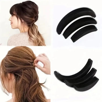 3-piece hair cushion Hair Volume Increase Fluffy Bun Donut Foam sponge Lift Women's hair accessories