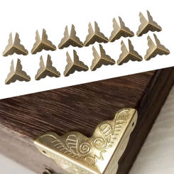 Protector Case Box Corners Brackets Furniture Accessories Alloy Carved Decor Metal With Screws 12pcs Brand New