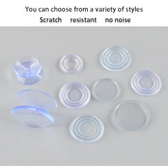 10pcs non-slip silicone washer round flat threaded glass panel table prevents movement silent on both sides leaving no marks