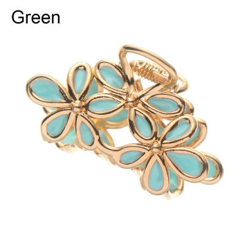 Fashion Flower Hair Claw Gorgeous Small Hair Clips Metal Hairpins Girls Ornament Styling Tools Hair Accessories Hairdressing