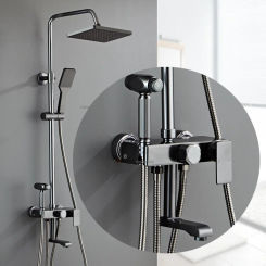 Bathroom Shower Set Household Shower Jet System Wall Mounted Luxury Lift Multi-function Bathroom Mixer Douche Rain Shower Head