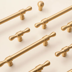 Solid Brass Kitchen Cabinet Handles Drop Shaped Drawer Knobs Cupboard Door Pulls Wardrobe Hardware Gold Furniture Handles