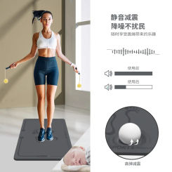 New 8mm Mini Jumping Rope Mat Portable TPE Mat Soundproof and Anti slip Household Fitness Inverted Mat 41cm*41cm