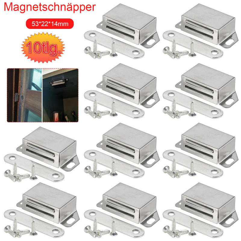 Description Picture 2 of item10pcs Strong Magnetic Snapper Door Closer Magnet Cabinet Cupboard Wardrobe Latch Catches Stoppers Furniture Magnet