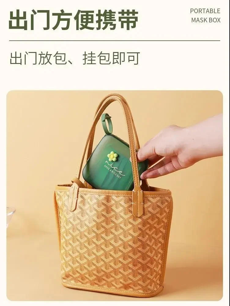 Description Picture 3 of item1PCS Disposable Mask Storage Box Portable Mask Holder Box To Store Masks Home Dustproof Mask Holder Box Ornaments Storage