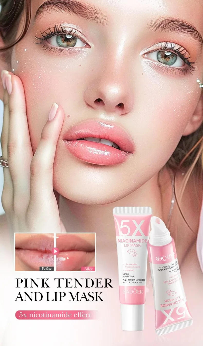 Description Picture 4 of itemExfoliating Lip Treatment Mask Gloss - Lightening Melanin Dark Lip Balm Remove Pink Moisturizing Reduce Lip Lines Improve Drynes