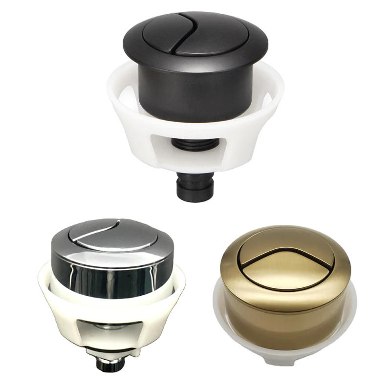 Description Picture 2 of itemUniversal Dual Flush Toilet Water Tank Button Round Valve Push Button Flush Toilet Seat Water Tank Valve Bathroom Parts