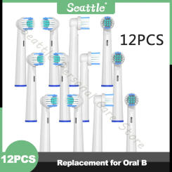 12PCS Replacement Brush Heads For Oral B Electric Advance Pro Health Triumph 3D Excel Vitality Toothbrush Clean Vacuum Nozzle