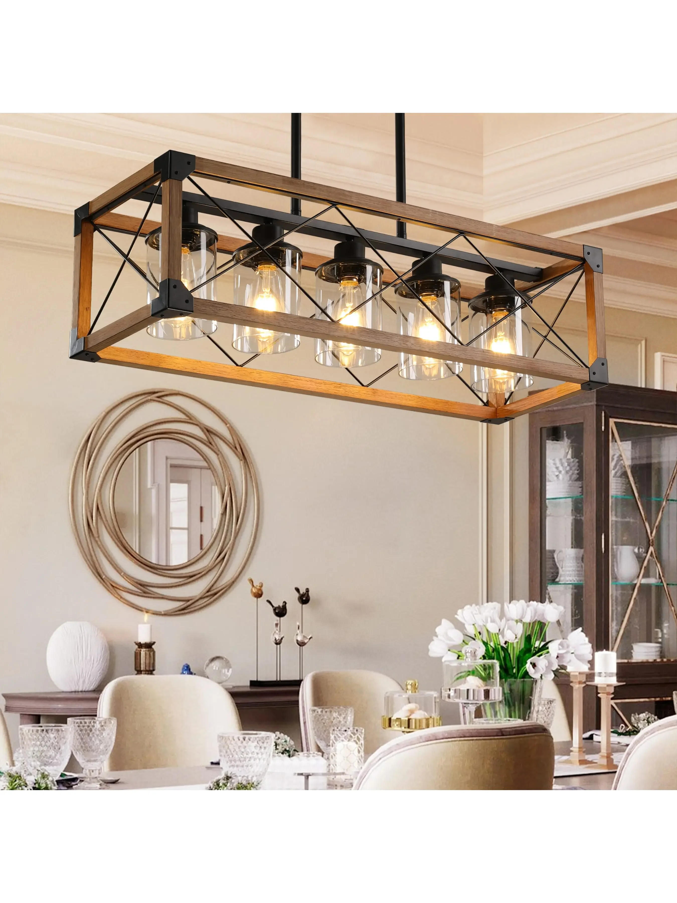 Description Picture 4 of itemIndustrial Chandelier Retro Pendant Light For Loft Bar Restaurant Cafe 110V American Style Home Decor LED Vintage Hanging Light