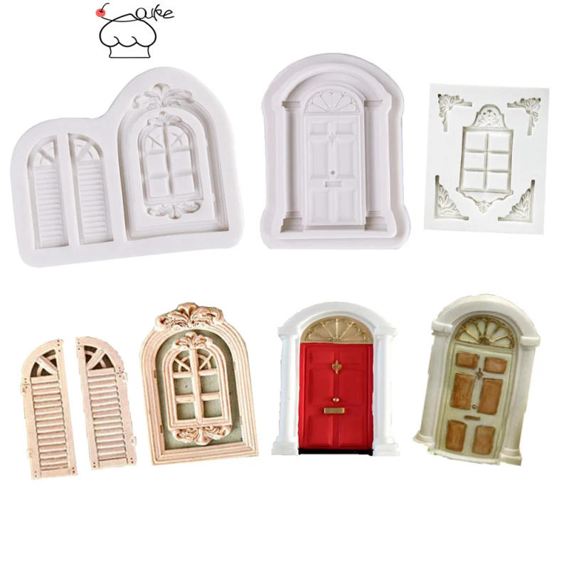 Description Picture 2 of item3D Door Window Silicone Mold Frame Border Fondant Cake Tool Kitchen DIY Fudge Cookies Chocolate Mould Plaster Clay Decoration