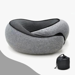 Travel Neck Pillow Memory Foam U-shaped Pillow Snail Style Travel Neck Support Portable Adjustable Soft Noon Break Sleep Pillows